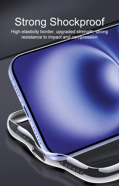 Ultra Thin Silicone Soft Case For iPhone 16 Pro Max Plus Crystal Clear Transparent Full Camera Cover Shell 16pro Promax 16plus