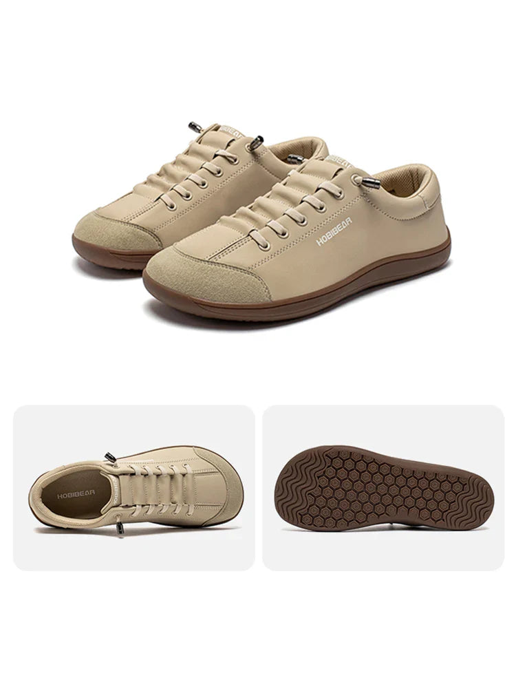 Barefoot Shoes Unisex Wide Toe Artificial Leather Sneakers Zero Drop Slip On Outdoor Lightweight Comfortable Shoes