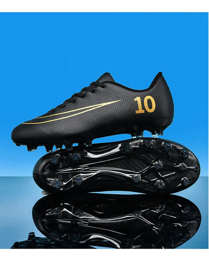 Low Top Soccer Cleats Men Football Boots TF AG Boys Turf Indoor Training Shoes Breathable Lightweight Comfortable Sport Sneakers