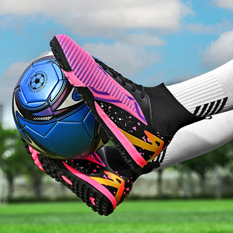 New Men Football Boots Sports Shoes Futsal High Ankle Soccer Shoes High-quality Indoor Non-Slip Outdoor Ultralight Non-Slip