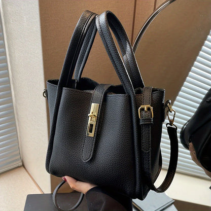 Bolsa de ombro transversal multifuncional de alto valor para o dia a dia, tendência retrô de moda outono-inverno, cor sólida simples