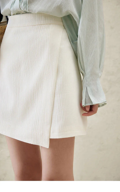 Short Skirt Women 2025 Spring Summer Solid A-line High Waist Slim Skirts Female New Fashion Versatile Clothing MXE12B0655