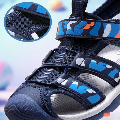 Children's Anti-Slip Summer Sandals for Boys Outdoor Anti-Collision Casual Walking Shoe Breathable Kids Beach Sandals Size 28-39