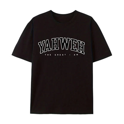 YAHWEH Printed T-shirts for Men High Quality 100% Cotton O-neck Short Sleeve Tops Summer Daily Casual Fashion Tees Men's Clothes