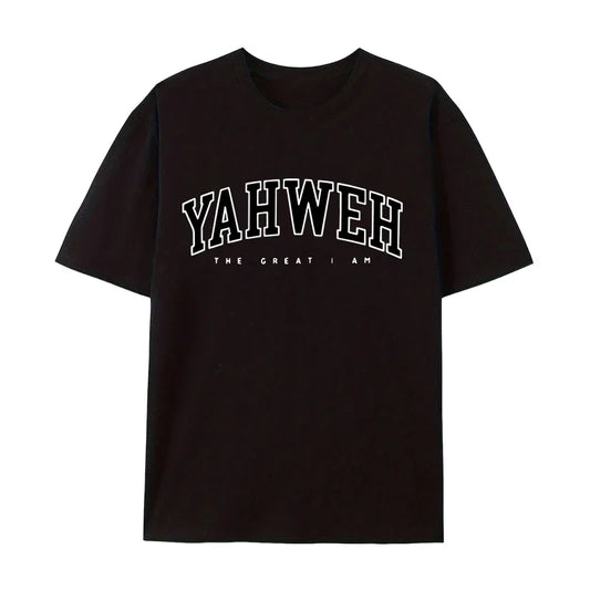 YAHWEH Printed T-shirts for Men High Quality 100% Cotton O-neck Short Sleeve Tops Summer Daily Casual Fashion Tees Men's Clothes