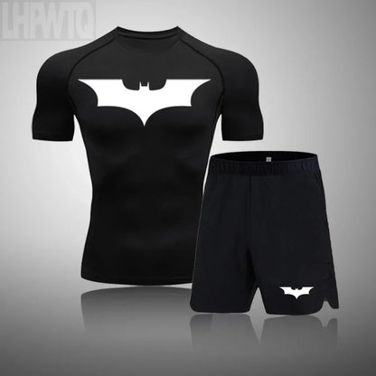 2024 Men's Running Fitness Sportswear Athletic T-Shirt Training Gym Clothes Sports Suits Workout Jogging Rashguard Men's Kit