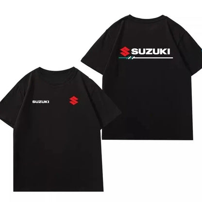 Summer men's 100% cotton sports shirt featuringthemodernstyleof GSX motorcyclea looseshort-sleevedcasualoutdoorsportoutfit
