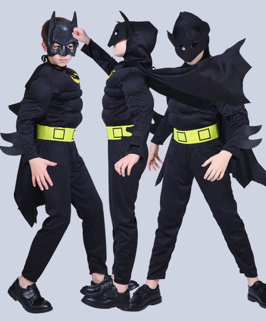 Cosplay Anime Figure Superhero Halloween Costumes for Kids Muscle Jumpsuits Masquerade Carnival Clothes Party Dresses