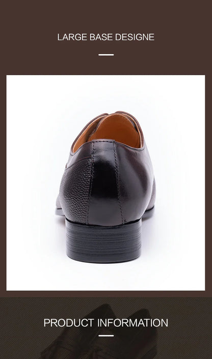 Classic Men's Leather Shoes Lace Up Fashion Genuine Leather Oxfords Men Shoes Handmade Dress Formal Office Trendy Man's Footwear