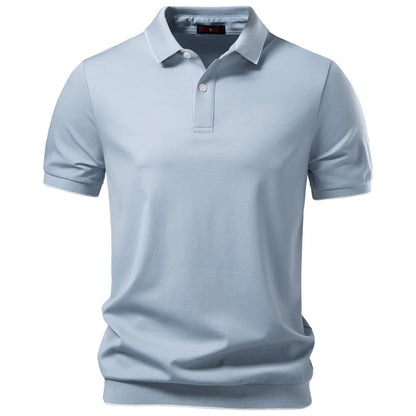 Old Money Polo Shirt Men‘s Solid Color Design Premium Fabric Skin Friendly Cool Breathable Soft Wear