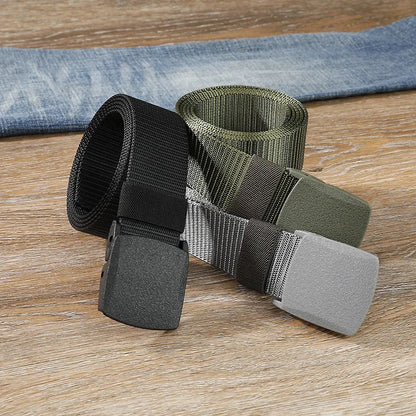 3.8X110cm High Quality Automatic Buckle Nylon Men Belt Outdoor Hunting Multifunctional Tactical Canvas Camouflage Belt for Women