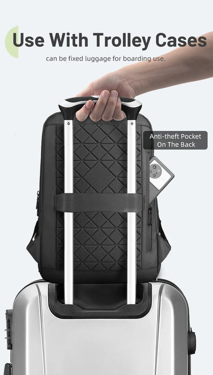 Multifunctional Men's Backpack 15.6" Laptop Backpack Waterproof Large Capacity Work Travel Backpack with USB Port