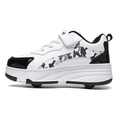 New Roller Skates Sneakers for Children Sports Shoes for Boys Retractable Skates with Removable Sheels Unisex Casual Footwear