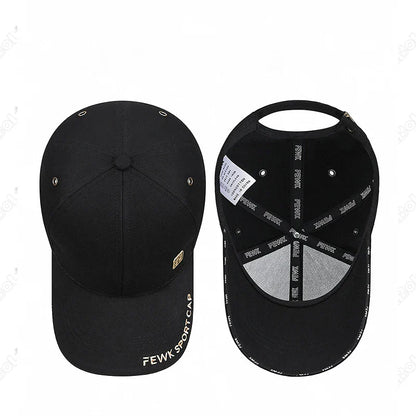 High Quality Chinese Style FEWK Letter Embroidery Cotton Adjustable Baseball Cap Sun Hat Trucker Caps Dad Hats