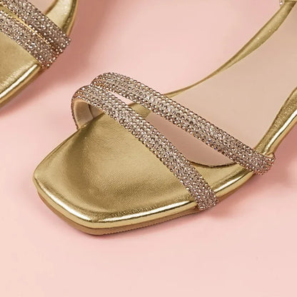 Children Summer Sequins High Heels Sandals Non-slip 2026 New Gold Princess Causal Girls Open-toe Sandals Fashion Kids Sandals