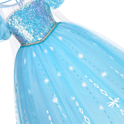 Elsa Princesa Infantil Halloween Cosplay Vestido Fantasia Rainha da Neve Vestidos de Festa para Meninas Roupa Infantil