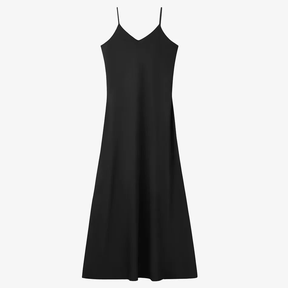 woman clothing high Stretch ribbing closed-fit wrap tops + Matte Satin dress Maxi matching sets (ship out in 1 day)