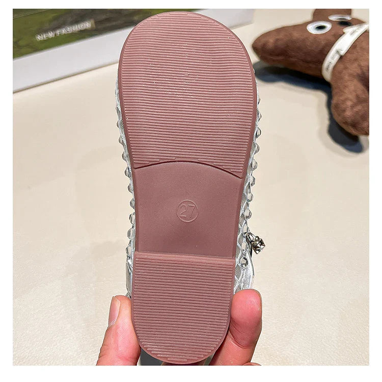 Children's Summer Sandals New Soft Bottom Kids Sandals for Girls Fashion Sequin Causal Beach Shoes Non-slip Breathable Mesh