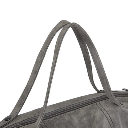 Vintage Designer Luxury Women Tote Bag Casual Lage Capacity Handbags Fashion Rivet Tassel PU Leather Female Shoulder Bag