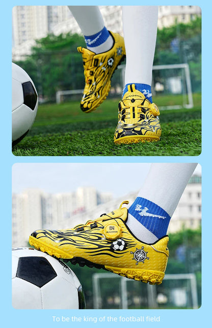 New Children Soccer Cleats Football Boots TF FG Anti-Slip Comfortable Training Shoes Outdoor Indoor Sneakers for Kids Boys Girls