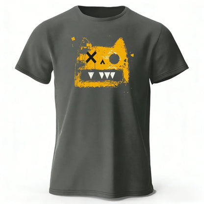 Creative Graffiti Style Cat High Quality Cotton Short Sleeve Daily Casual Men Loose Large Comfortable Breathable Sports T-shirt