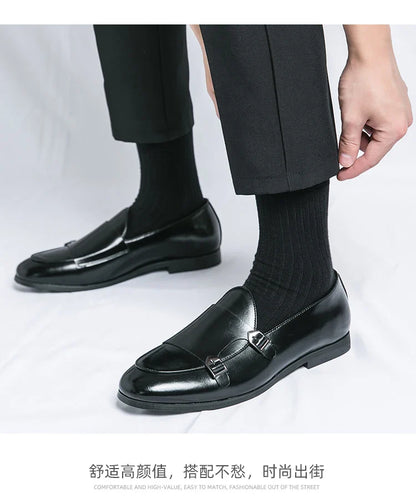 Men's Dress Shoes Trend Formal Leather Shoes For Men Classic Office Social Party Leather Loafers Male Casual Business Shoes Man
