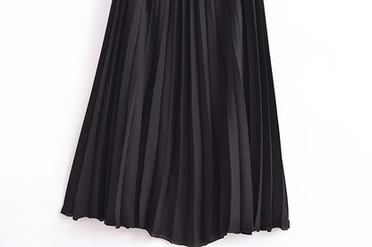 Dress Women Pleated Vests Long Dresses for Women 2024 Sleeveless Office Party Dress Ruched Midi Evening Dresses