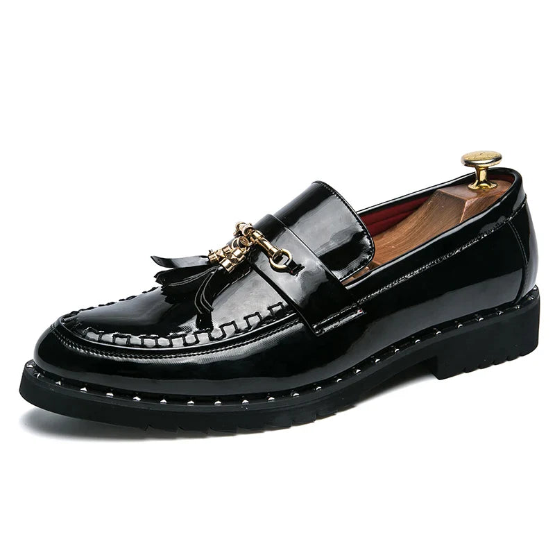 White Tassel Men's Loafers Classic Casual Men Leather Shoes Comfort Slip-on Shoes for Men Plus Size 46 Business Men Social Shoes