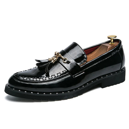 White Tassel Men's Loafers Classic Casual Men Leather Shoes Comfort Slip-on Shoes for Men Plus Size 46 Business Men Social Shoes
