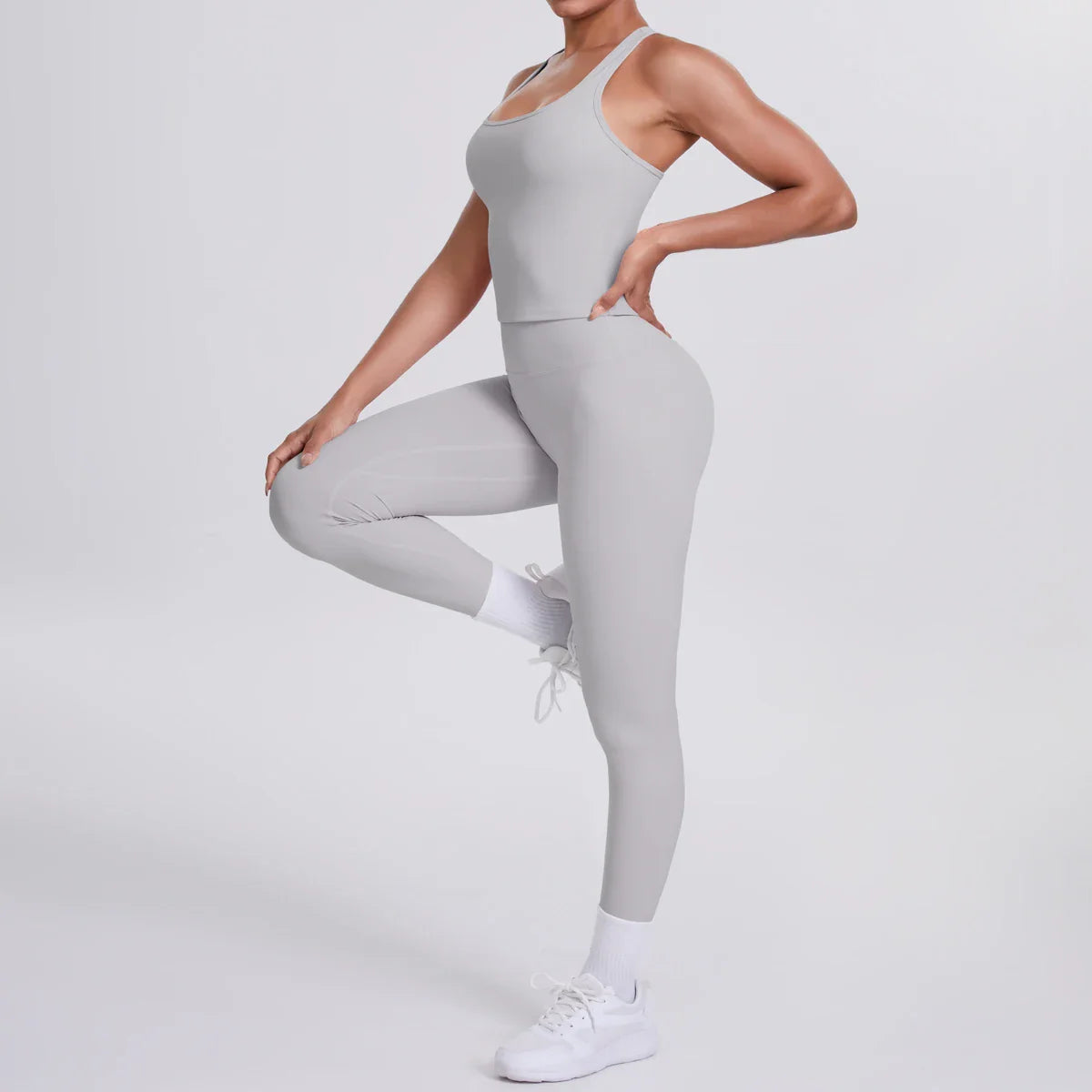 Yoga Top Set Fitness Gym Suit Training Sleeveless Sport Gym Tops Crossover Back Sports Underwear Tummy Control Slimming