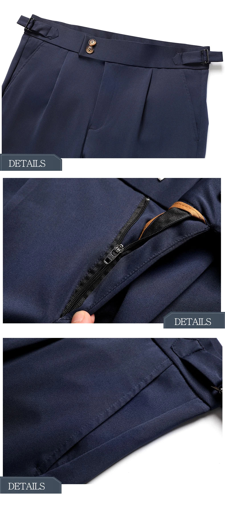 High Quality Mens Dress Pants Stretch Smart Casual Pants Wrinkle Free Suit Pants Men Regular Fit Work Pants Spring Autumn