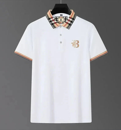 Men's short sleeved luxury brand POLO shirt summer new jacquard design fashionable classic golf top soft breathable T-shirt