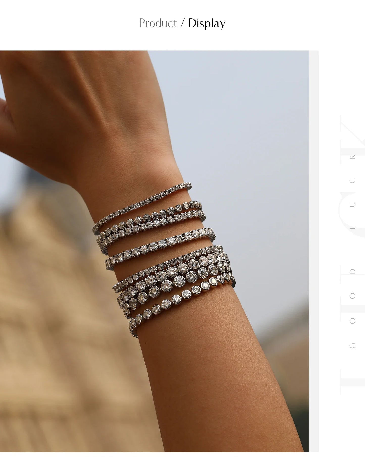 D VVS1 Moissanite Tennis Bracelet 925 Sterling Silver Single Row Classic with Box Bracelets for Women Man Fine Jewelry