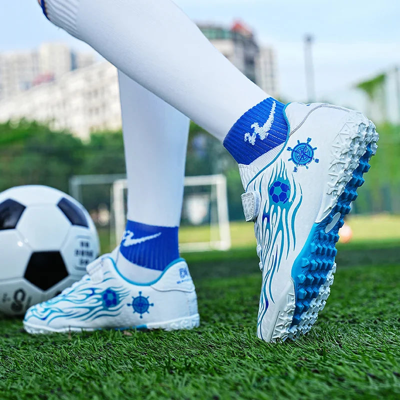 Children Soccer Shoes Kids Football Boots Cleats Boys Lightweight Training Boots Youth Outdoor Futsal Shoes Non-slip Sneakers