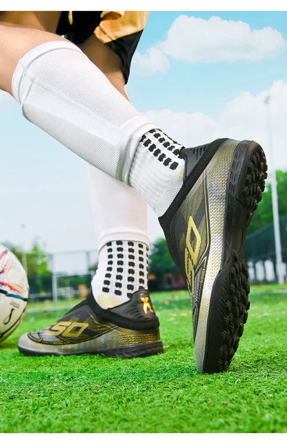 Men Professional TF Soccer Shoes Resistant Casual Grass Studded Male Non Slip Fast Foo451·a