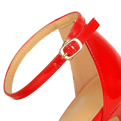 Women Gladiator Stiletto Classic Ankle Strap Holiday Beach Sandals Lady Fashion Suede 8cm 11cm High Heels Sexy Red Brown Sandles