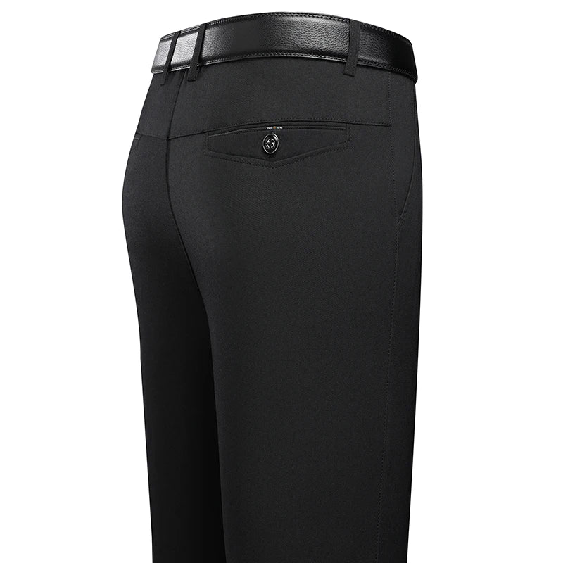 New Spring Summer Men's Linen Pants Male Dress Pants Solid Color Artificial Linen Suit Pants