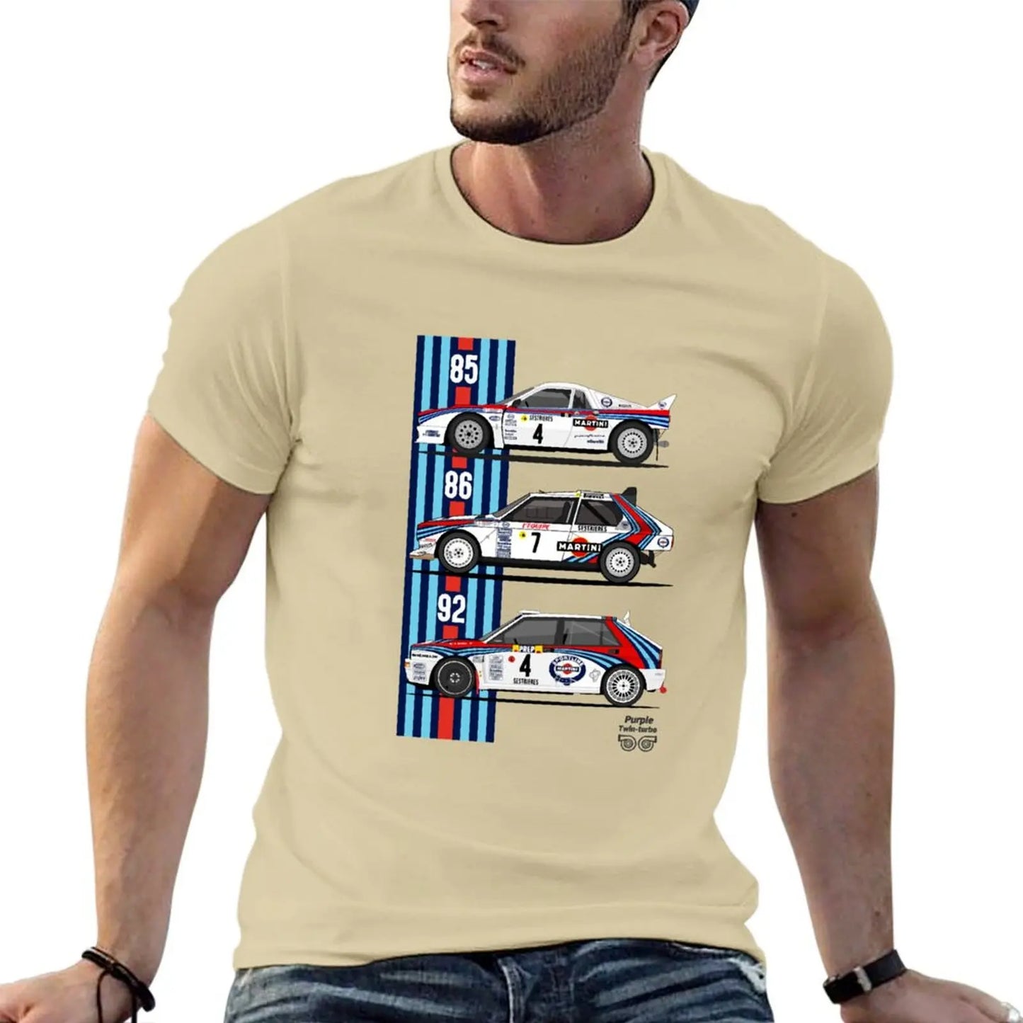 Lancia Martini trio T-shirt summer top graphics mens t shirts pack