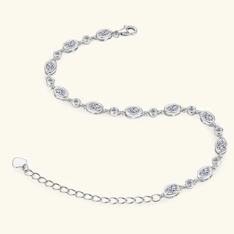 GRA Certified Full Moissanite Diamond Bracelet for Women 925 Sterling Silver Bracelets Chain Wedding Fine Jewelry Gifts