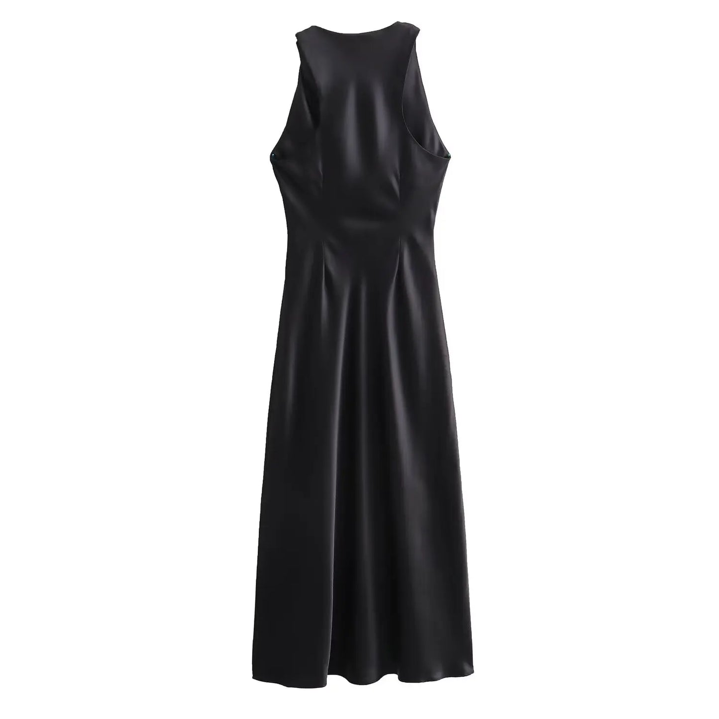 Satin Ruched Long Dresses for Women Sleeveless Summer Dress Woman off Shoulder Party Womens Dresses Beach Female Dress