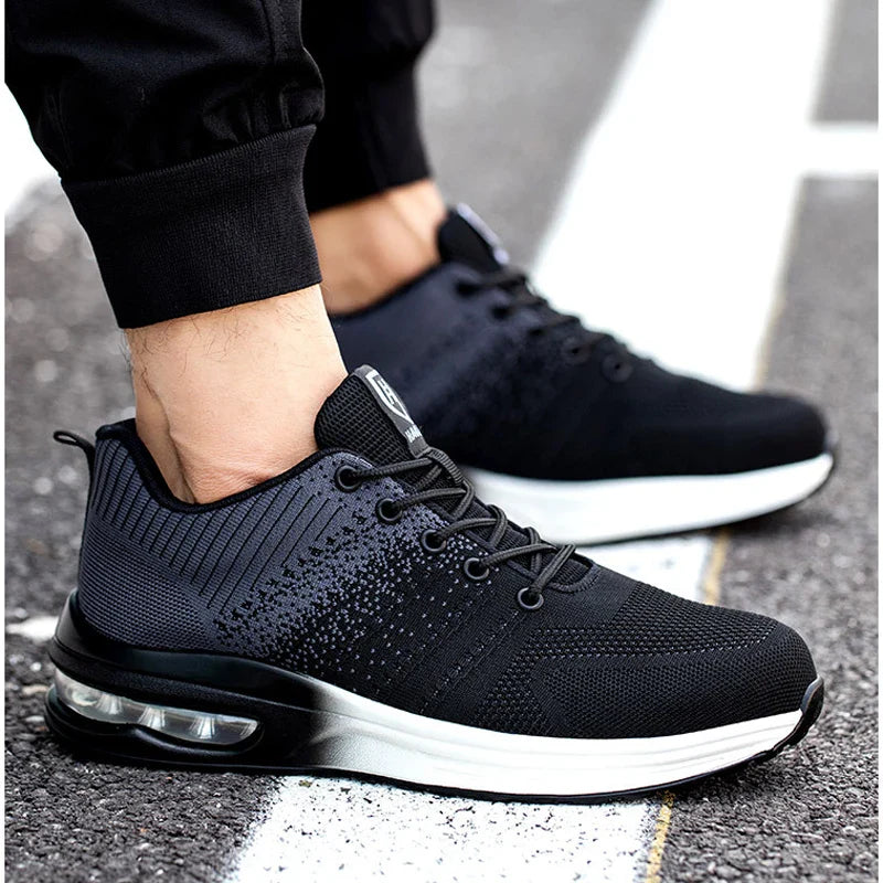 Air Cushion Safety Shoes Men Steel Toe Security Protection Shoes Puncture-Proof Sport Work Shoes Boots Construction Shoes