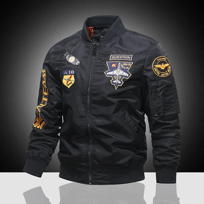 American overalls pilot jacket Men's autumn and winter thickened Baseball uniform Trendy coat Men's military fan jacket Men