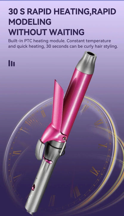 Ceramic Curling Iron 1 Barrel Hair Curler for Hair Rotating Produces Classic Curls for Use on Short Medium and Long Hair