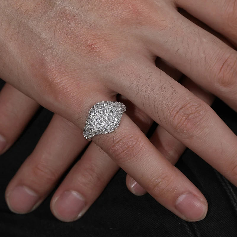 Classic Women Ring VVS1 D Color Moissanite Ring For Men Hip Hop Jewelry With Gra Certificate Pass Diamond Tester