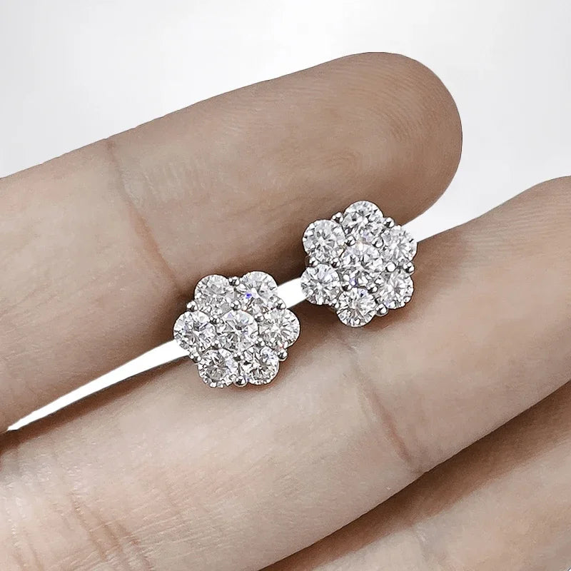 Flower GRA Certified Full 1.5/2.5/3mm D Color Moissanite Bracelet for Woman Men Silver 925 Diamond Hand Link Bracelets Gift