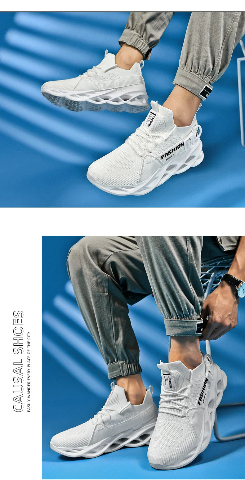 Tênis Masculino de Malha Respirável Casual Sapatos Masculinos Unissex Leve Macio Sola Grossa Buraco Sapatos de Casal Tênis Atlético Sapatos Femininos