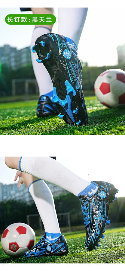 Kids Youth Soccer Cleats Football Shoes Men Non Slip Breathable Lightweight Training Sneakers Boys Children Football Match Boots