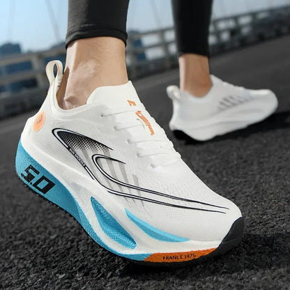 Carbon Plate Running Shoes Professional Marathon Racing Lightweight Bounce Cushion Breathable Sports Sneakers