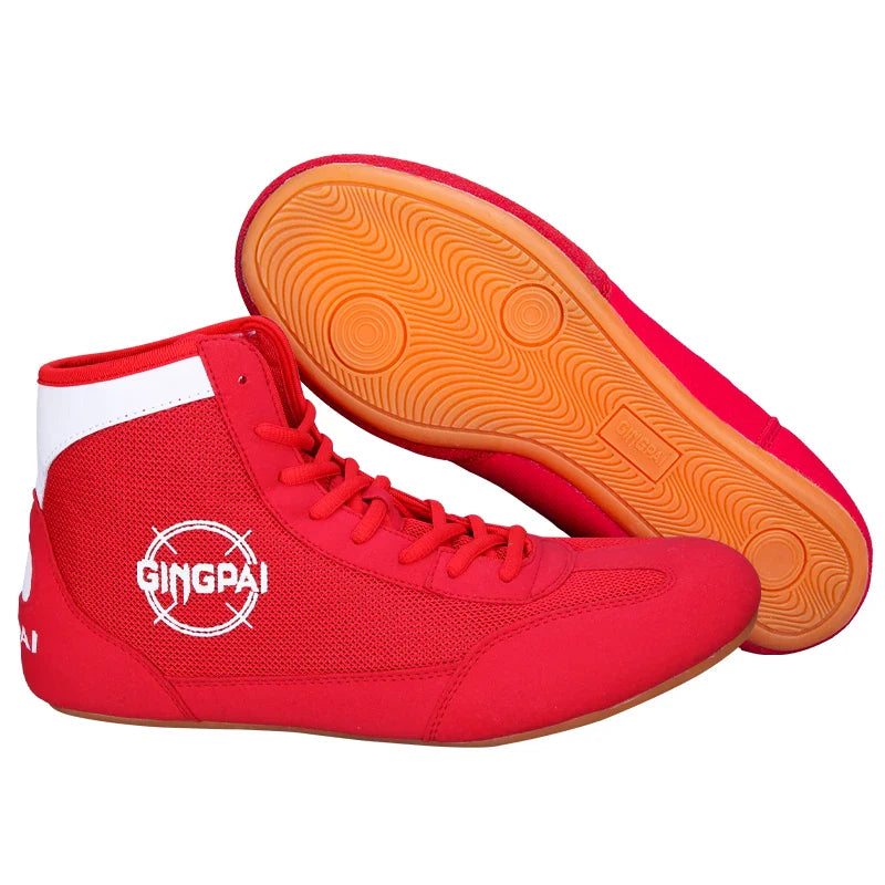 Botas de luta profissional masculinas e femininas 5 cores Sapatilhas de boxe Casal Antiderrapante Tênis Botas de luta masculinas respiráveis