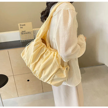 Hot Selling Fashion Nylon Pleated Women's Crossbody Bag 2026 New Casual Trend Versatile Large Capacity Tote Women's Shoulder Bag